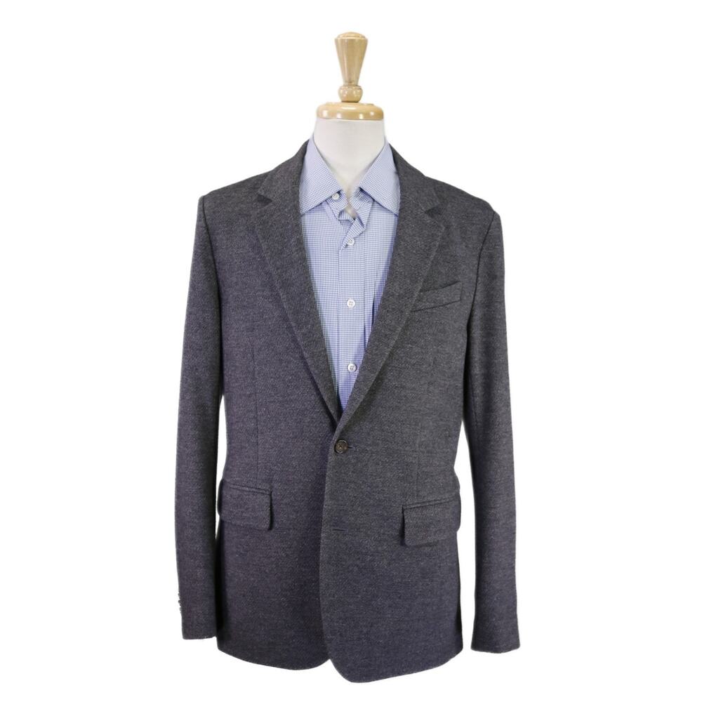 Faherty Reserve Mens Inlet Twill Marl Knit Gray Wool Cotton Blazer Jacket 40R